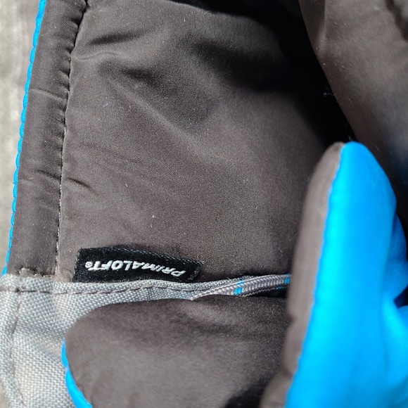 The North Face Boots Boys Blue Gray Primaloft Nuptse Insulated Snow Winter - Picture 2 of 10